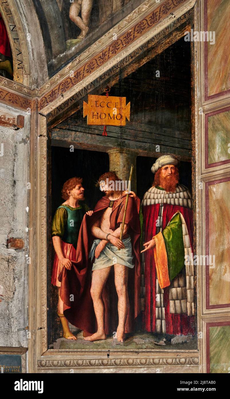 Ecce Homo olio su tavola Bernardino Luini 1516 Milano, Italia