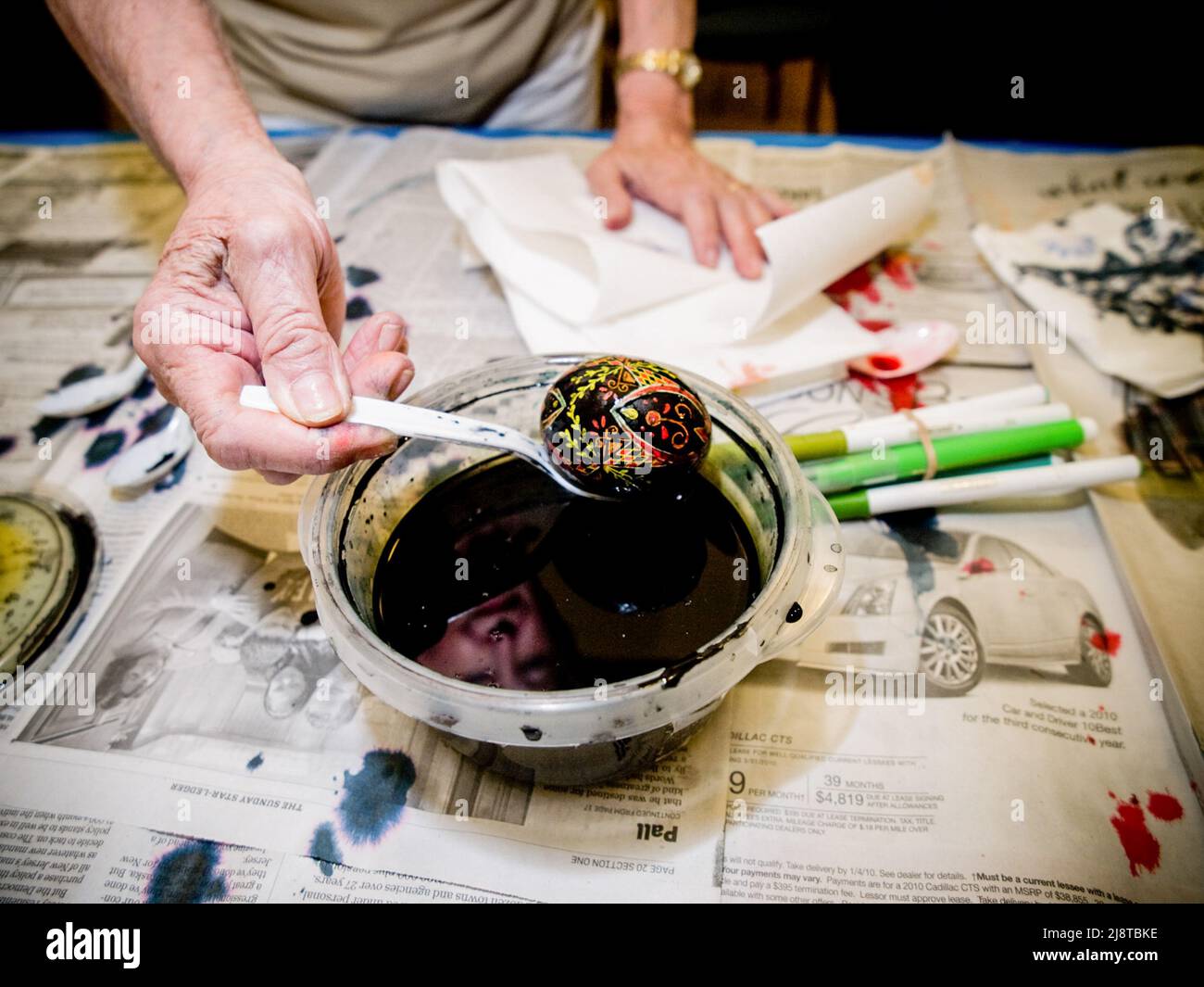 Pysanky Ukrainian Easter Egg Decorating Stock Photo