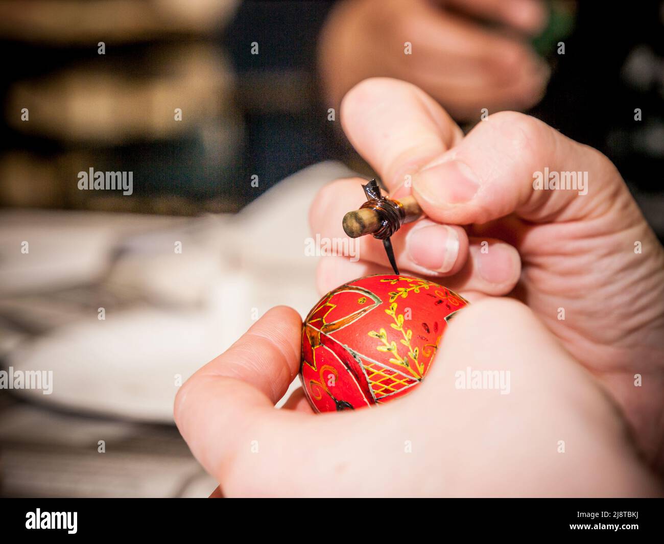 Pysanky Ukrainian Easter Egg Decorating Stock Photo
