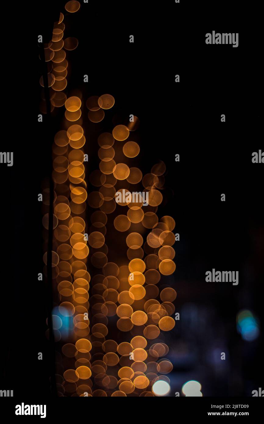 The beautiful Christmas tree with lights Stock Photo - Alamy