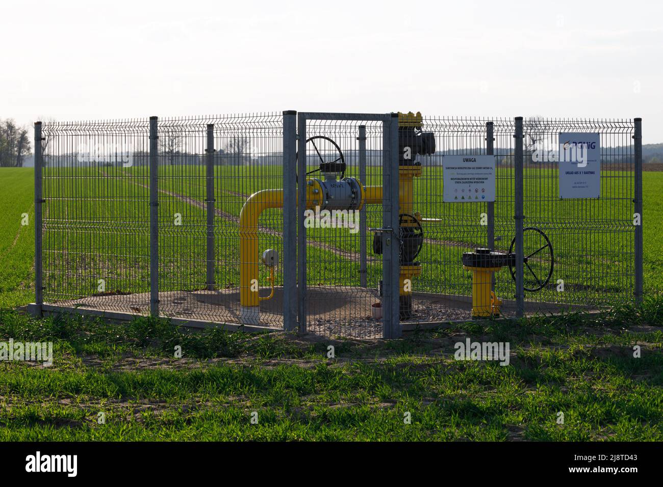 Bartniki, Poland. 28 April 2022 Polish Oil and Gas Company PGNIG's