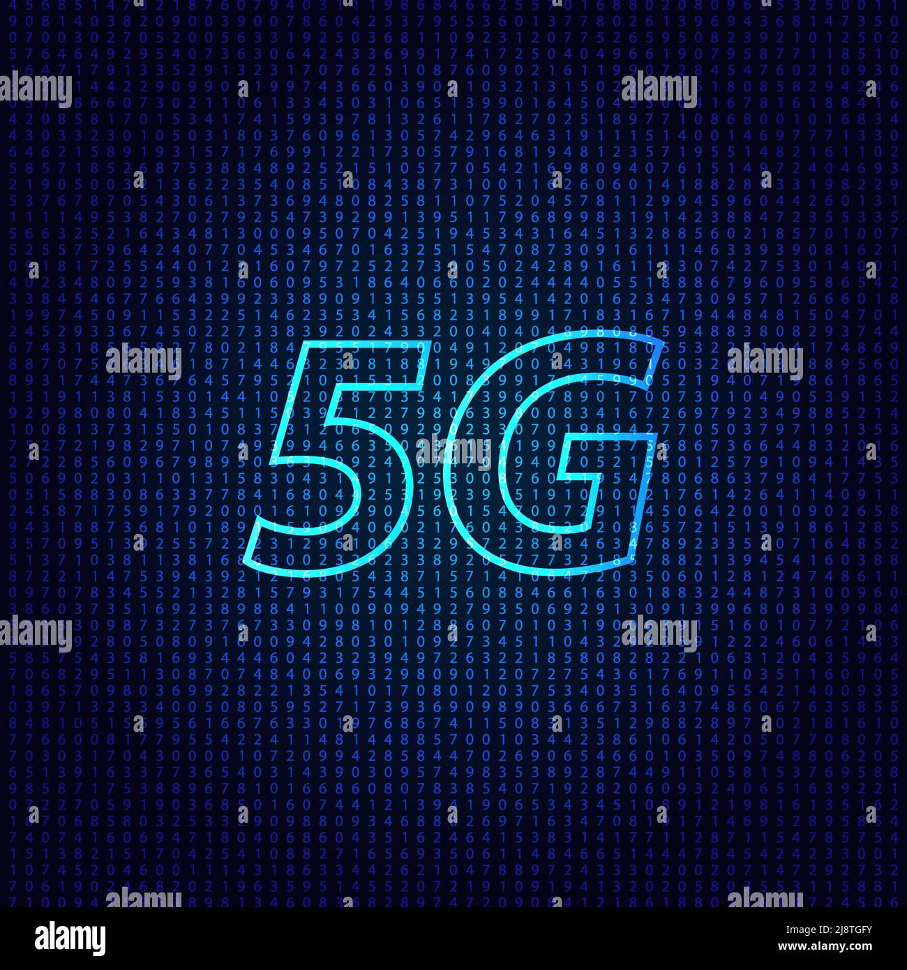 5G internet data transmission standard. Vector illustration . Stock Vector