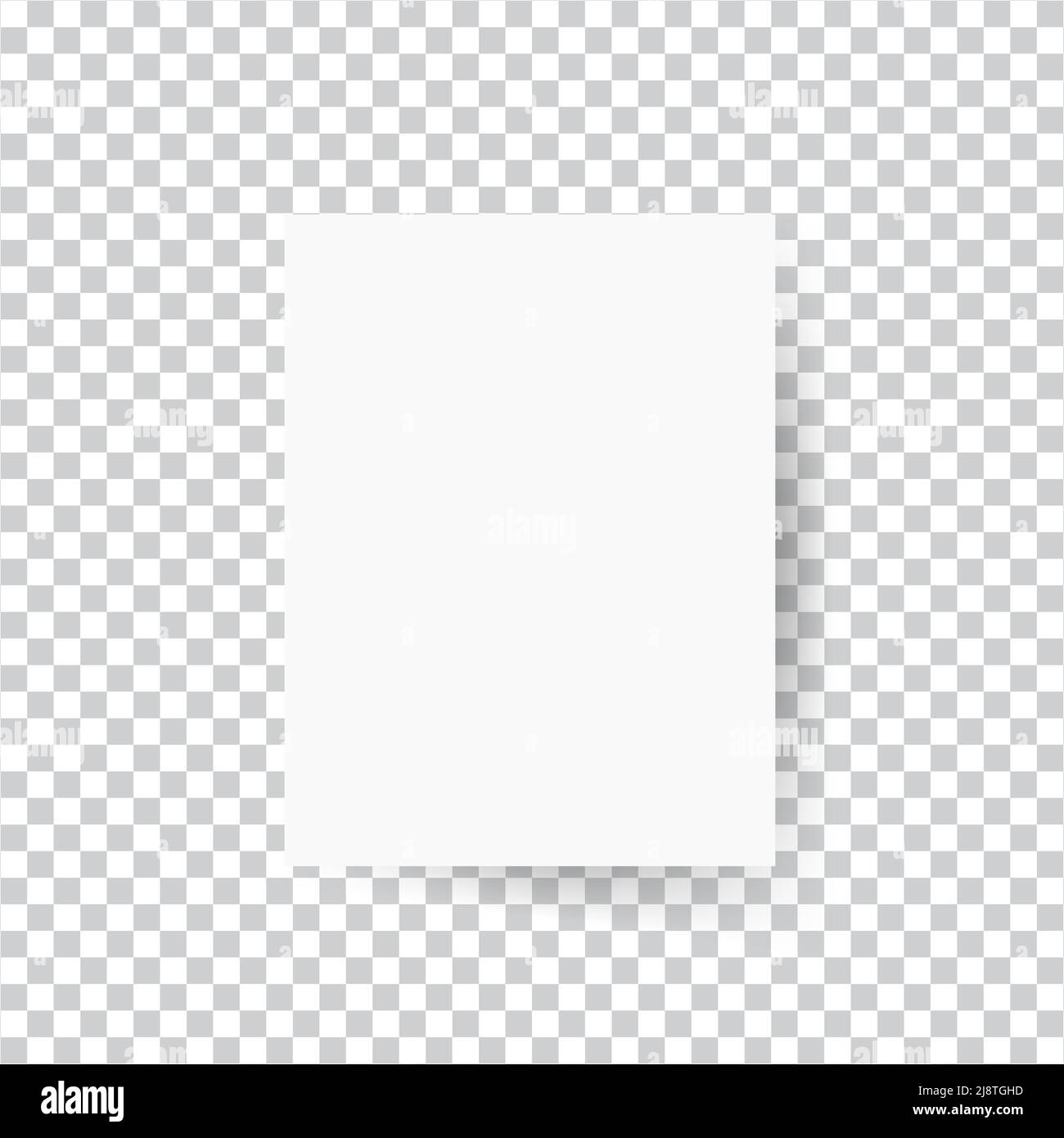 White A4 sheet on a transparent background. Vector illustration . Stock Vector