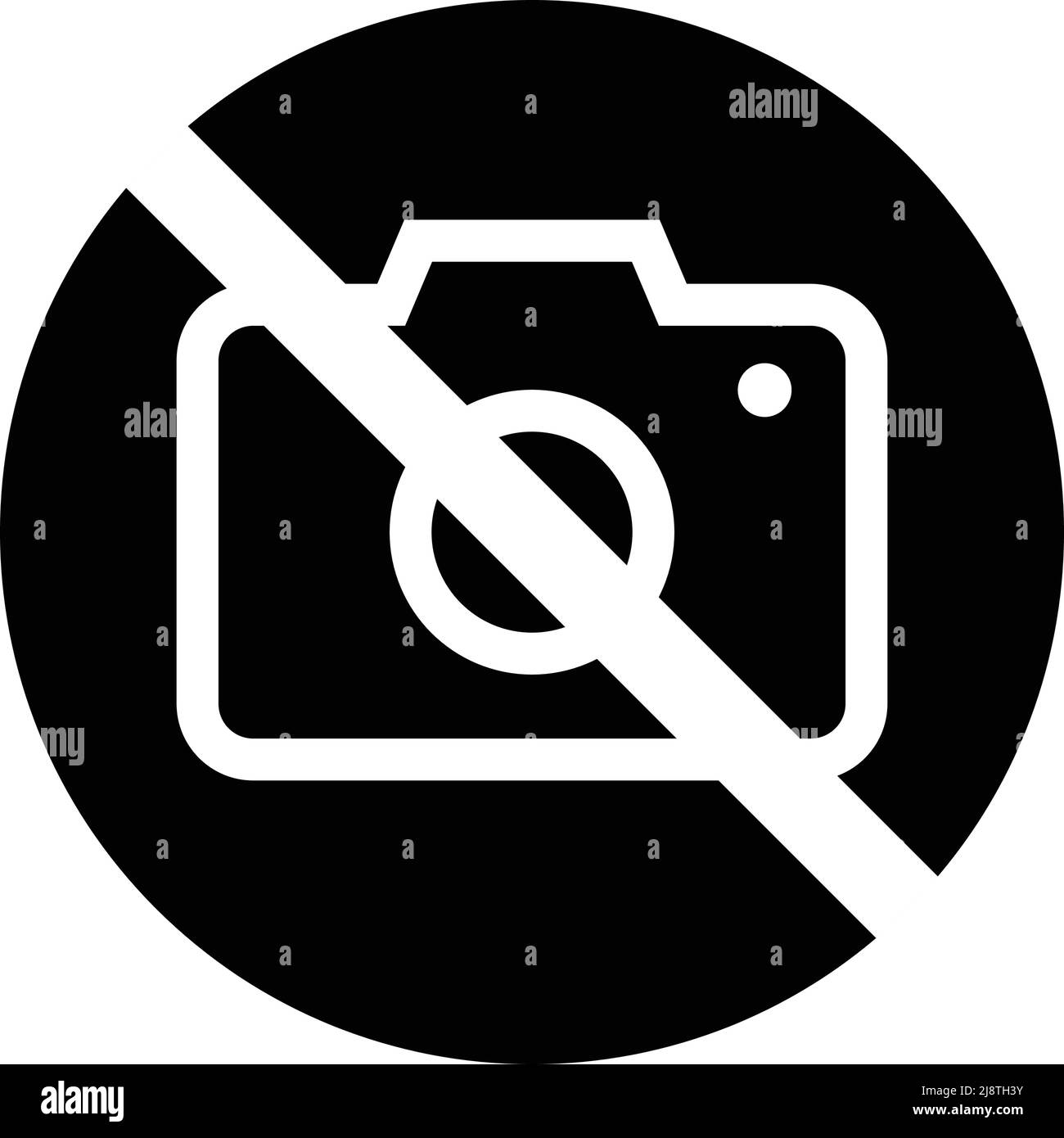 Prohibition No photo sign vector illustration. Editable vector. Stock Vector