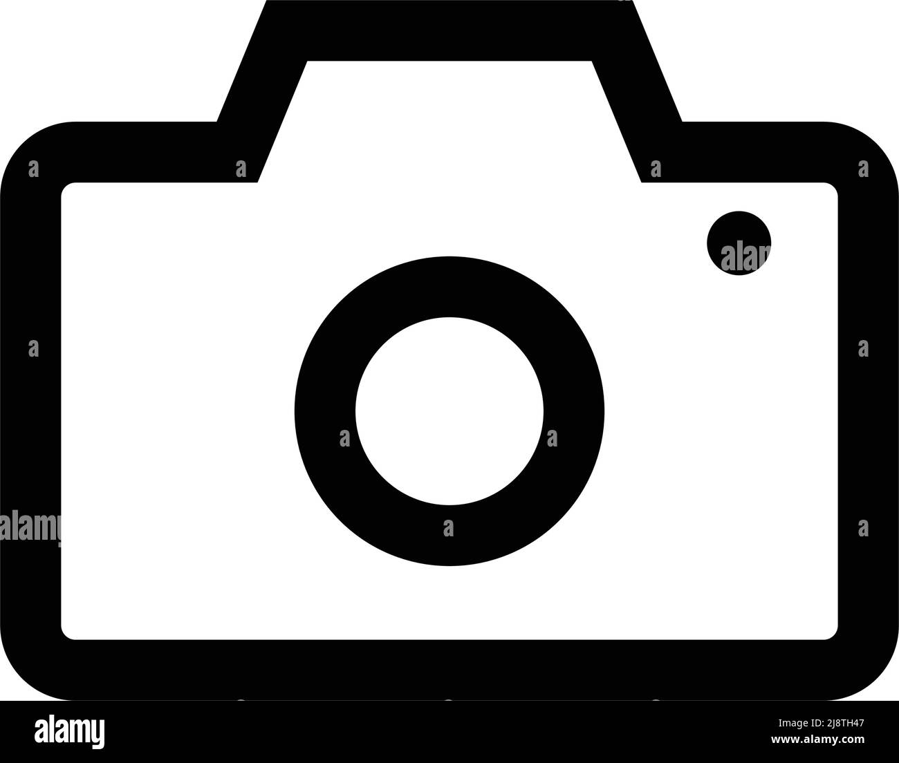 Simple camera icon. Editable vector. Stock Vector