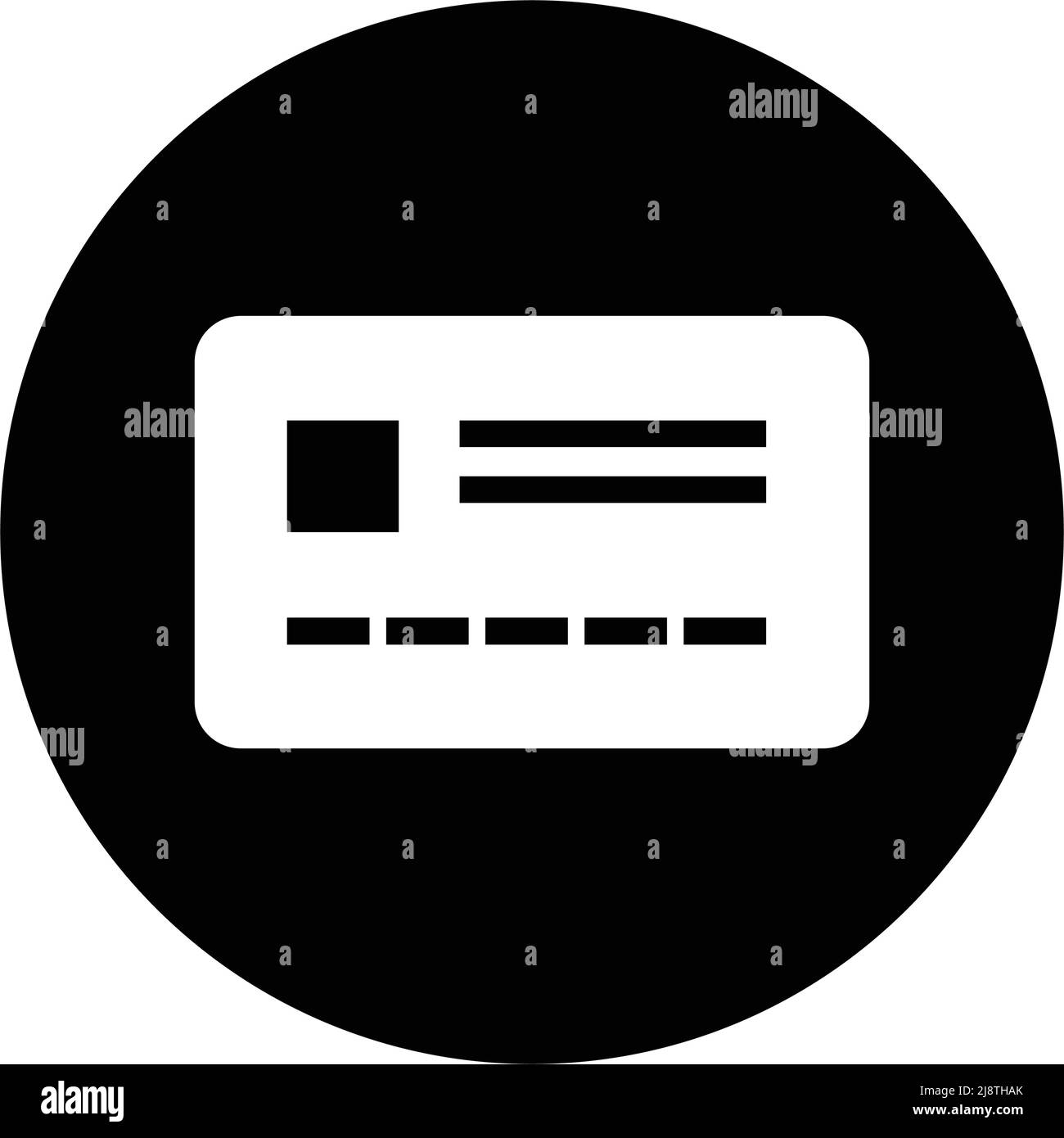 A credit card icon in a black circle. Editable vector. Stock Vector