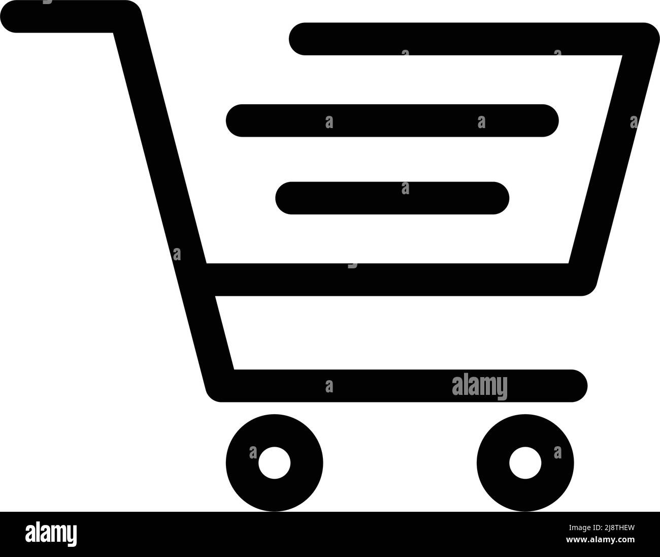 Stylish shopping basket icon. Editable vector Stock Vector Image & Art Alamy