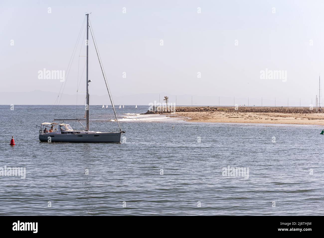An April afternoon with a view from Stearns Wharf. Santa Barbara, California, USA. Stock Photo