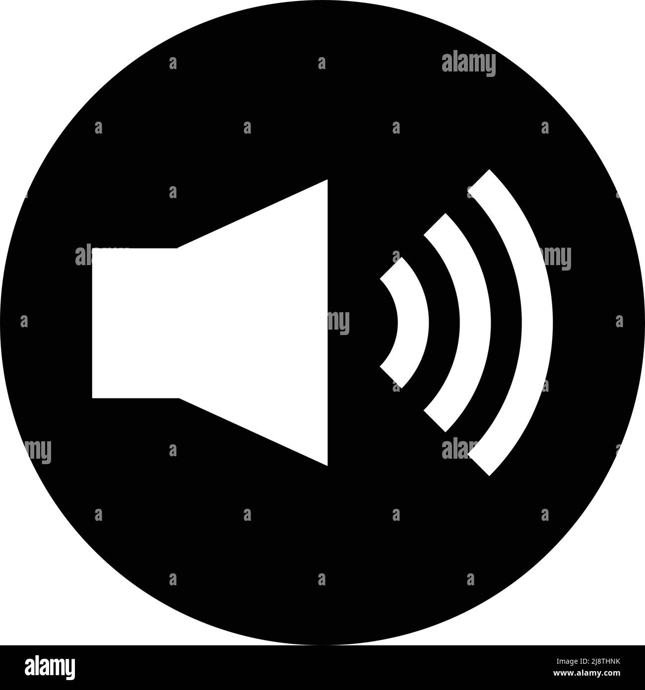 Volume icon in a black circle. Editable vector Stock Vector Image & Art Alamy