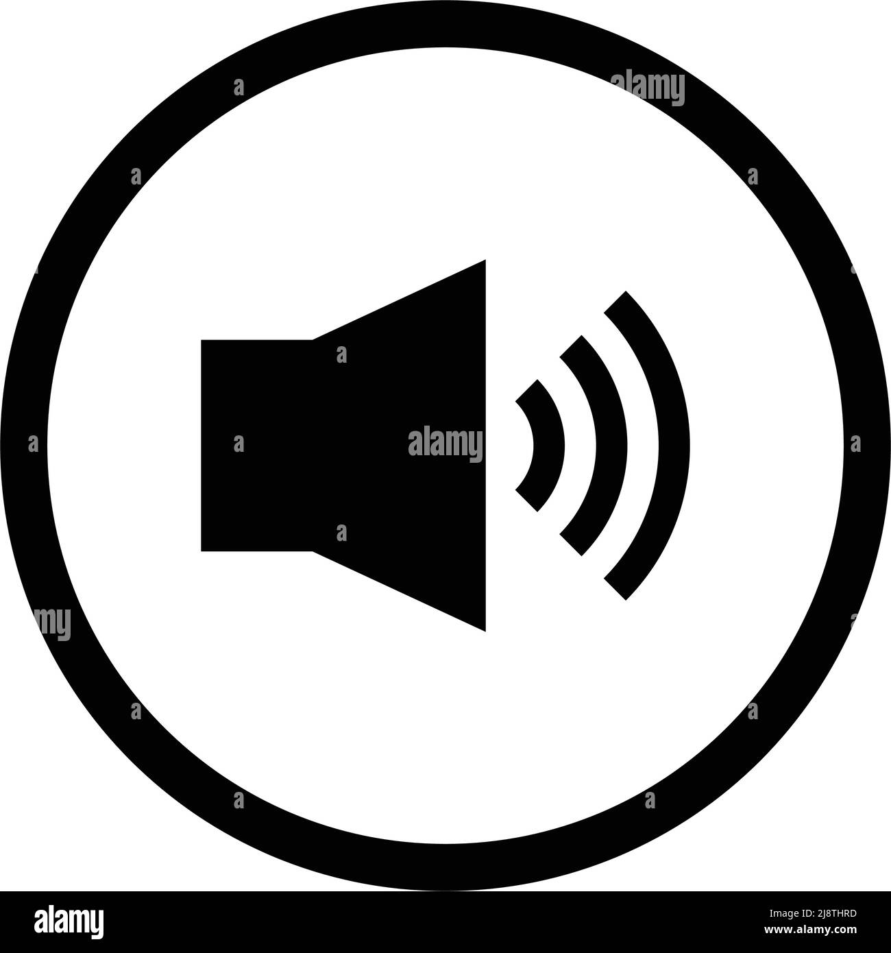 Volume icon in a round circle. Editable vector Stock Vector Image & Art