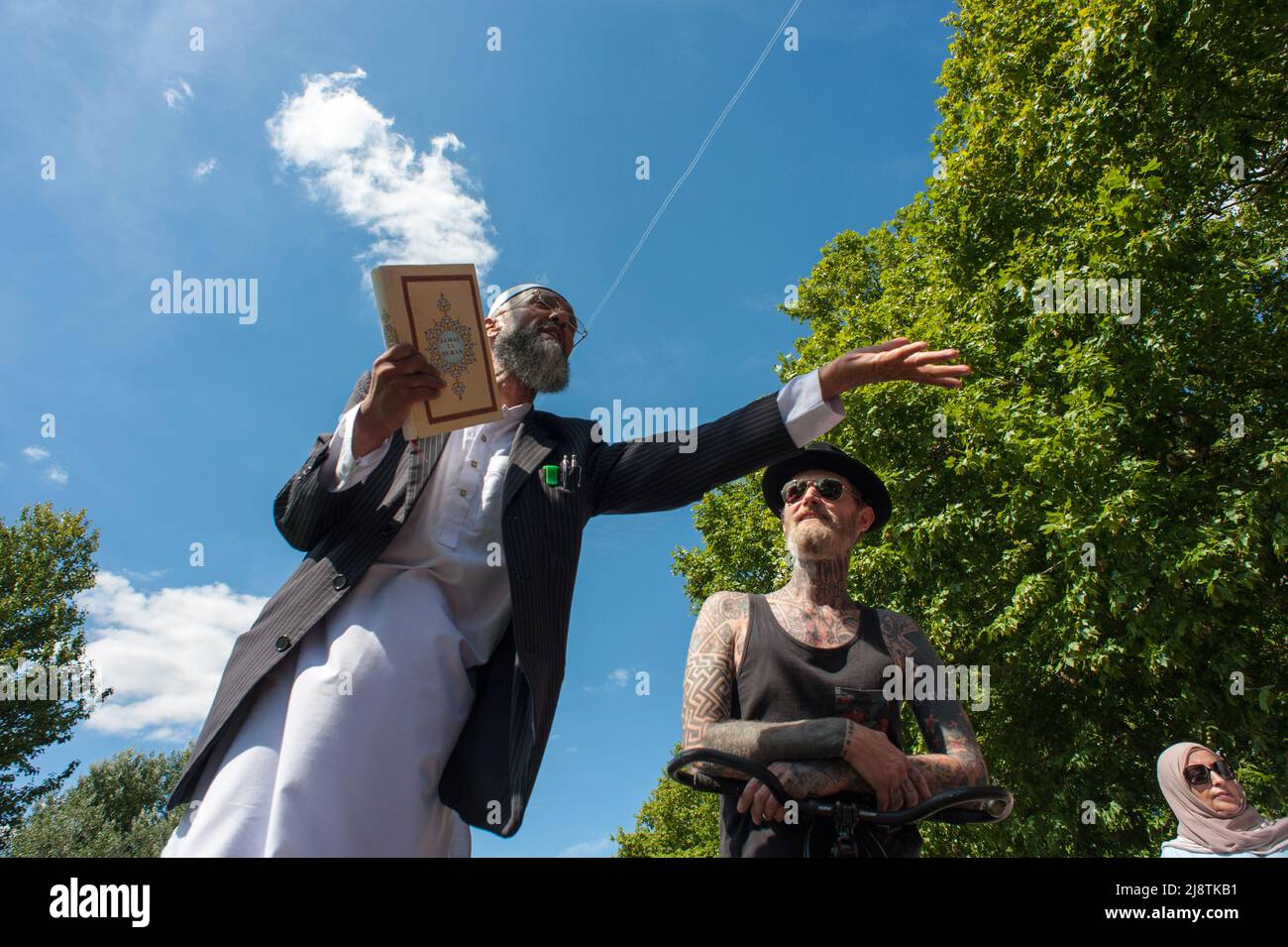 London, 13/08/2017:  Predicatore islamico - islamic preacher - Speakers Corner, Hyde Park. © Andrea Sabbadini Stock Photo