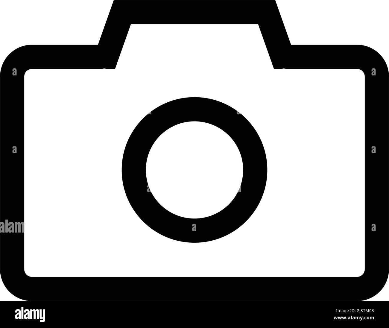 A simple camera icon. Editable vector. Stock Vector
