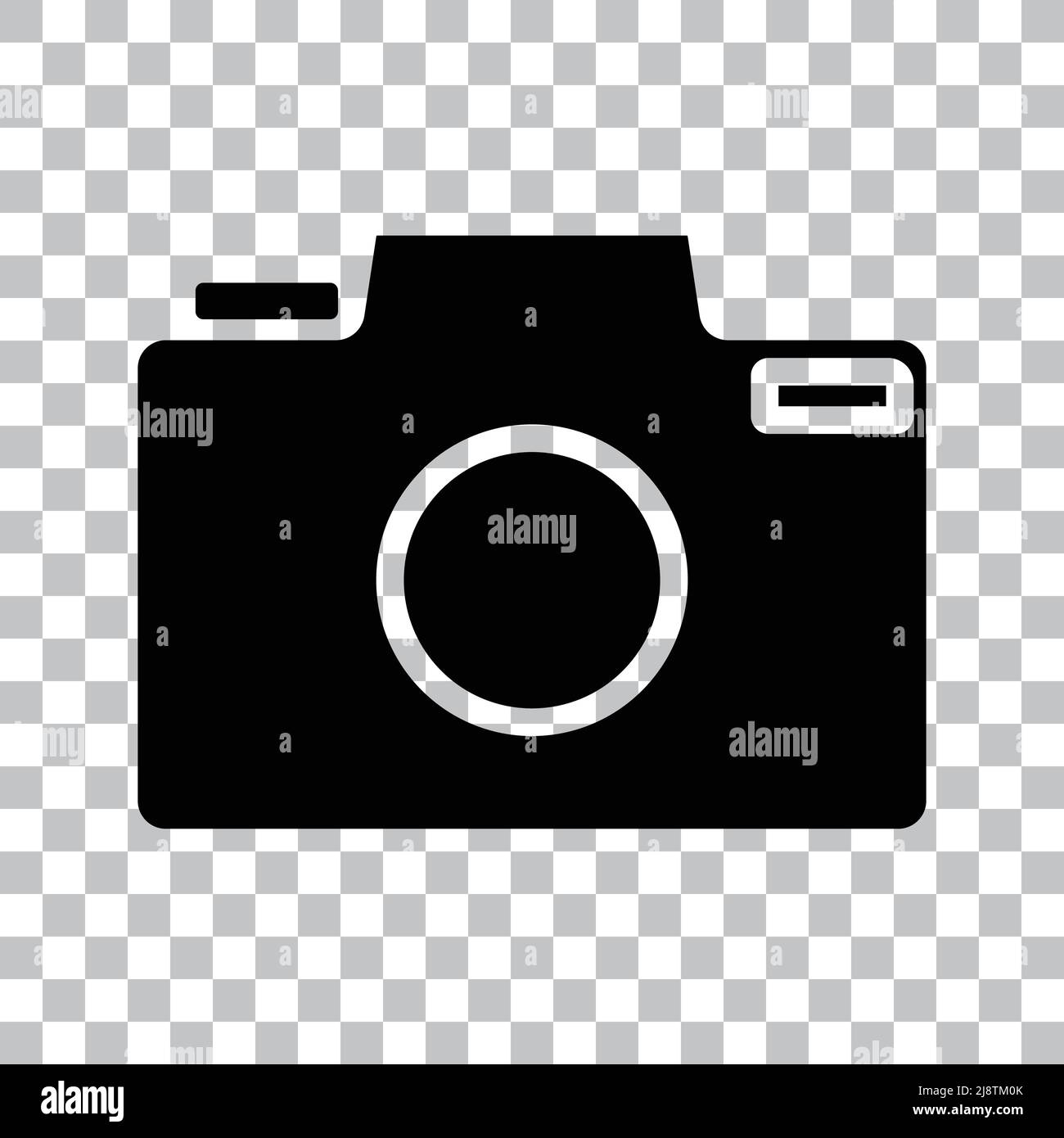 Camera icon isolated on transparent background. Editable vector. Stock Vector