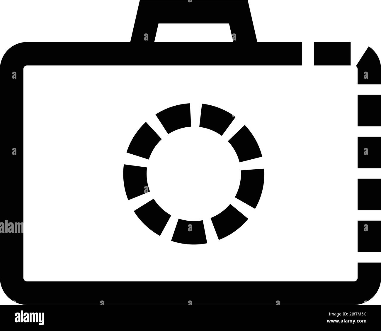Stylishly designed camera icon. Unique vector illustration about photography. Editable vector. Stock Vector