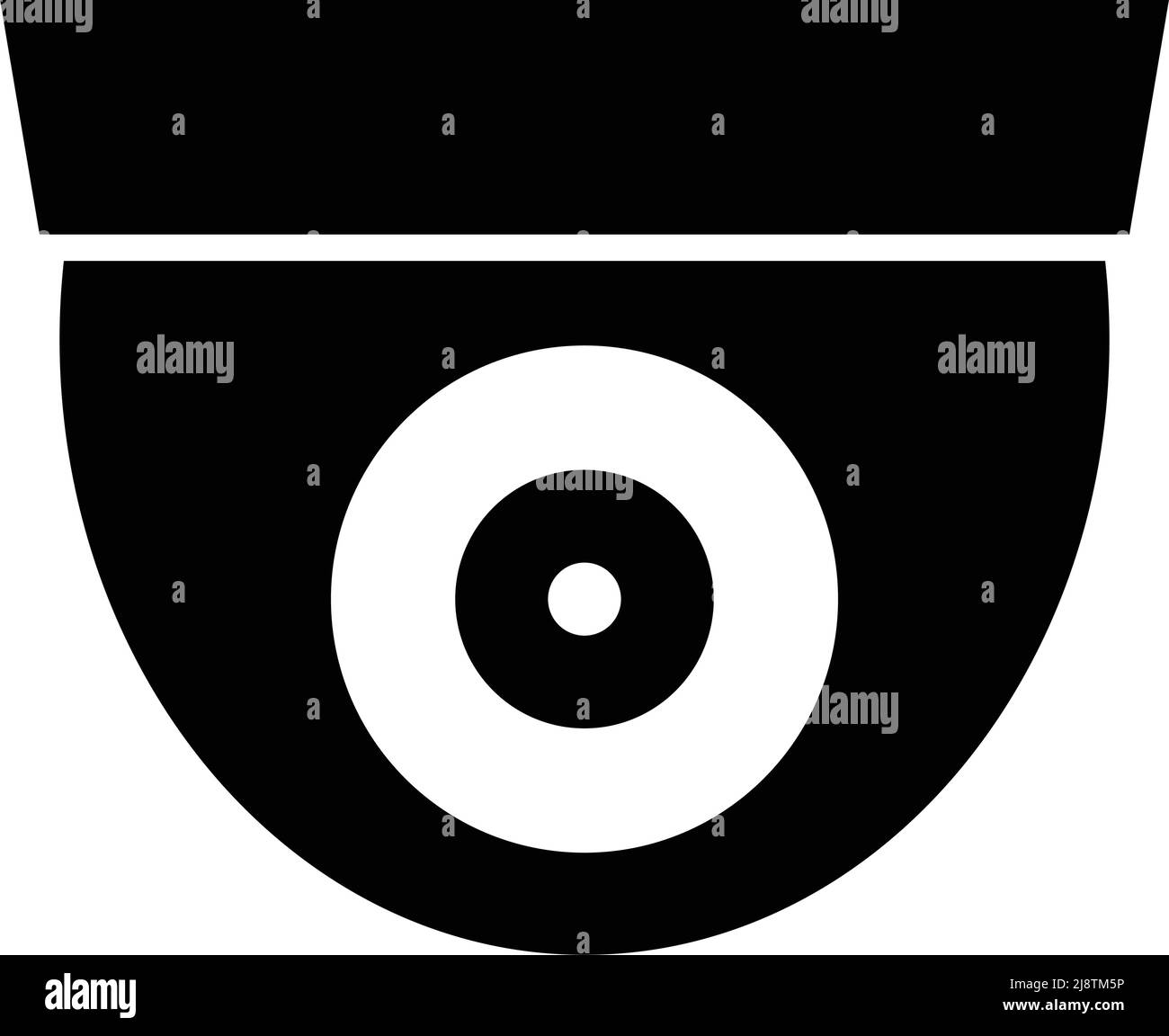 Black surveillance camera icon. Spy camera, camera for safety. Editable ...