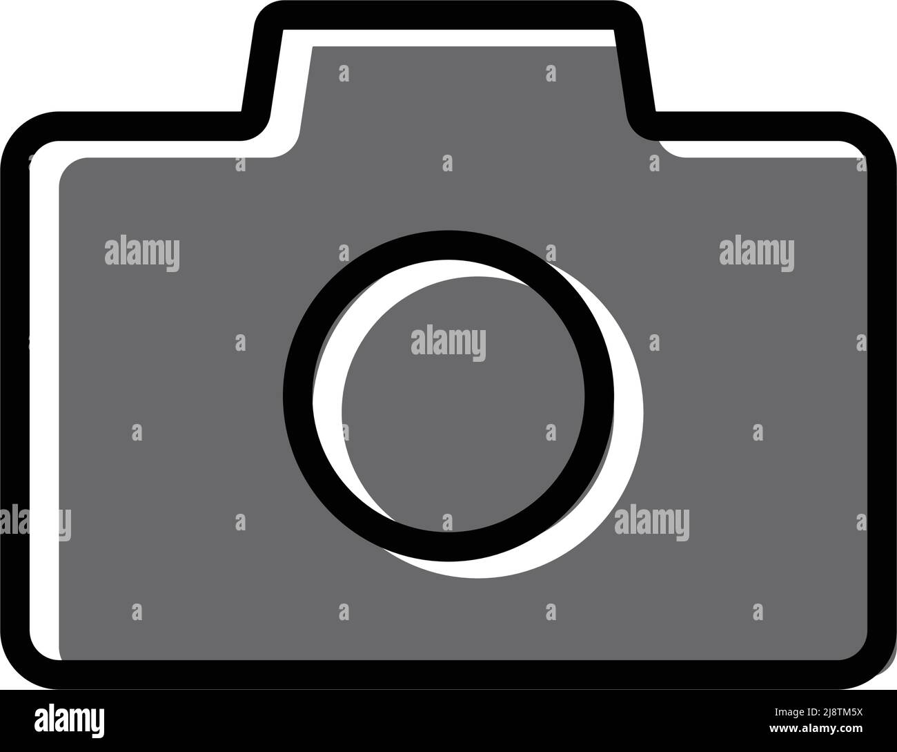 Stylish black camera icon. Editable vector Stock Vector Image & Art Alamy