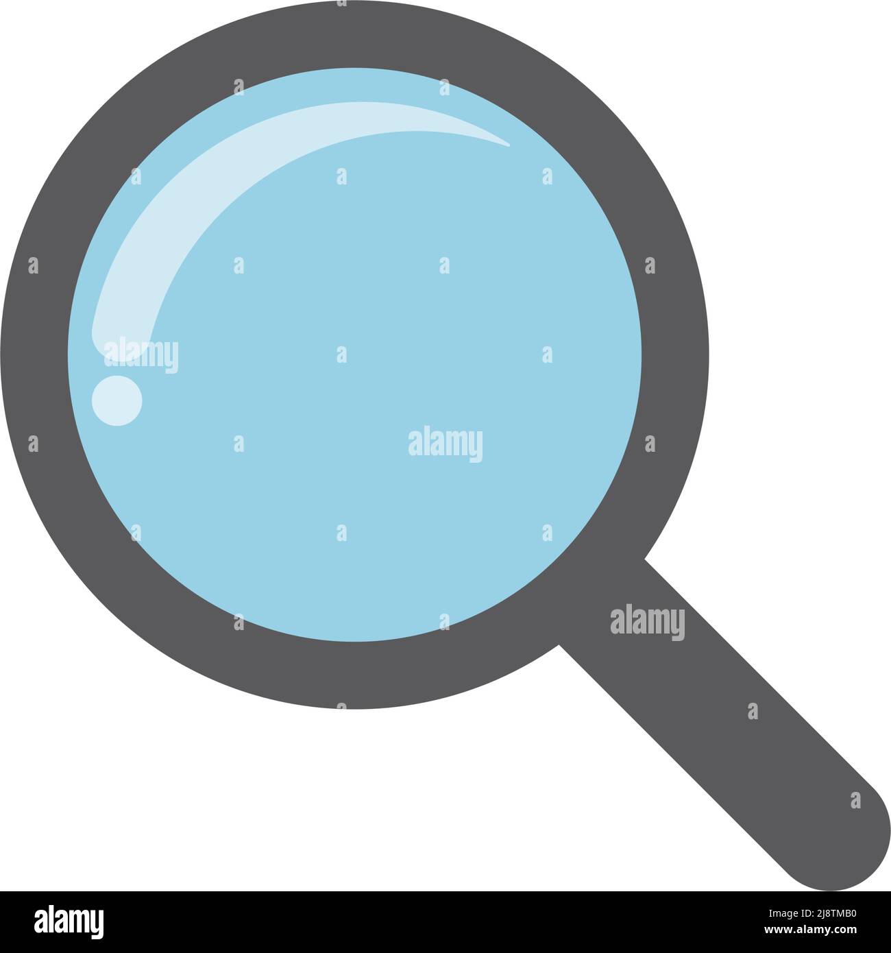 Vector Magnifying Glass Icon With Reflection Editable Vector Stock