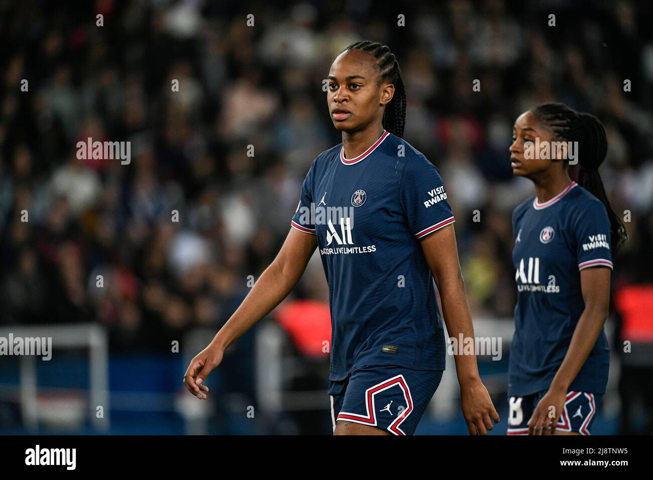 Marie Antoinette Katoto during the UEFA Women's Champions League, semi-finals, 2nd leg football match between Paris Saint-Germain (PSG) and Olympique Stock Photo