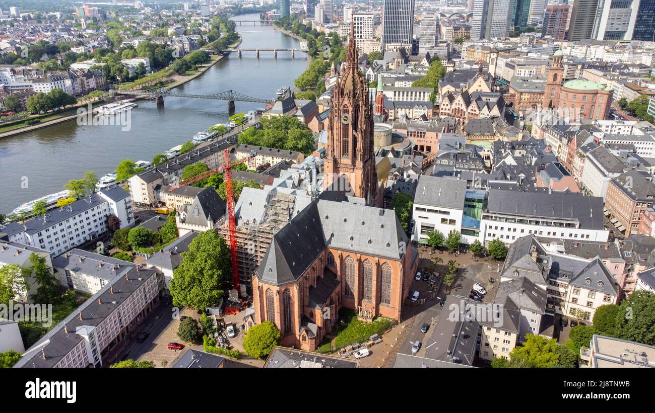 Frankfurt Cathedral or Kaiserdom St Bartholomäus, Frankfurt, Germany Stock Photo