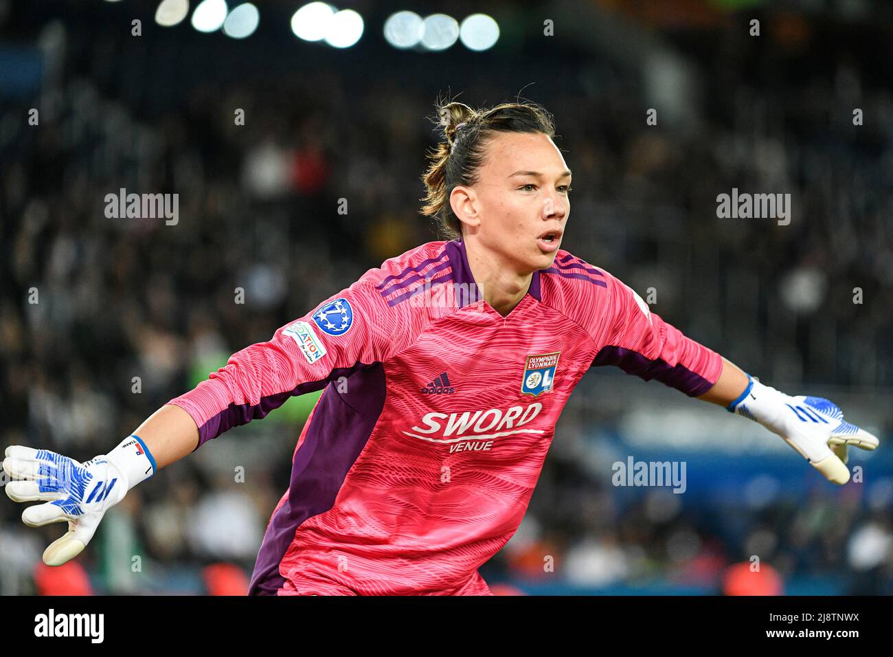 Christiane Endler during the UEFA Women's Champions League, semi-finals, 2nd leg football match between Paris Saint-Germain (PSG) and Olympique Lyonna Stock Photo