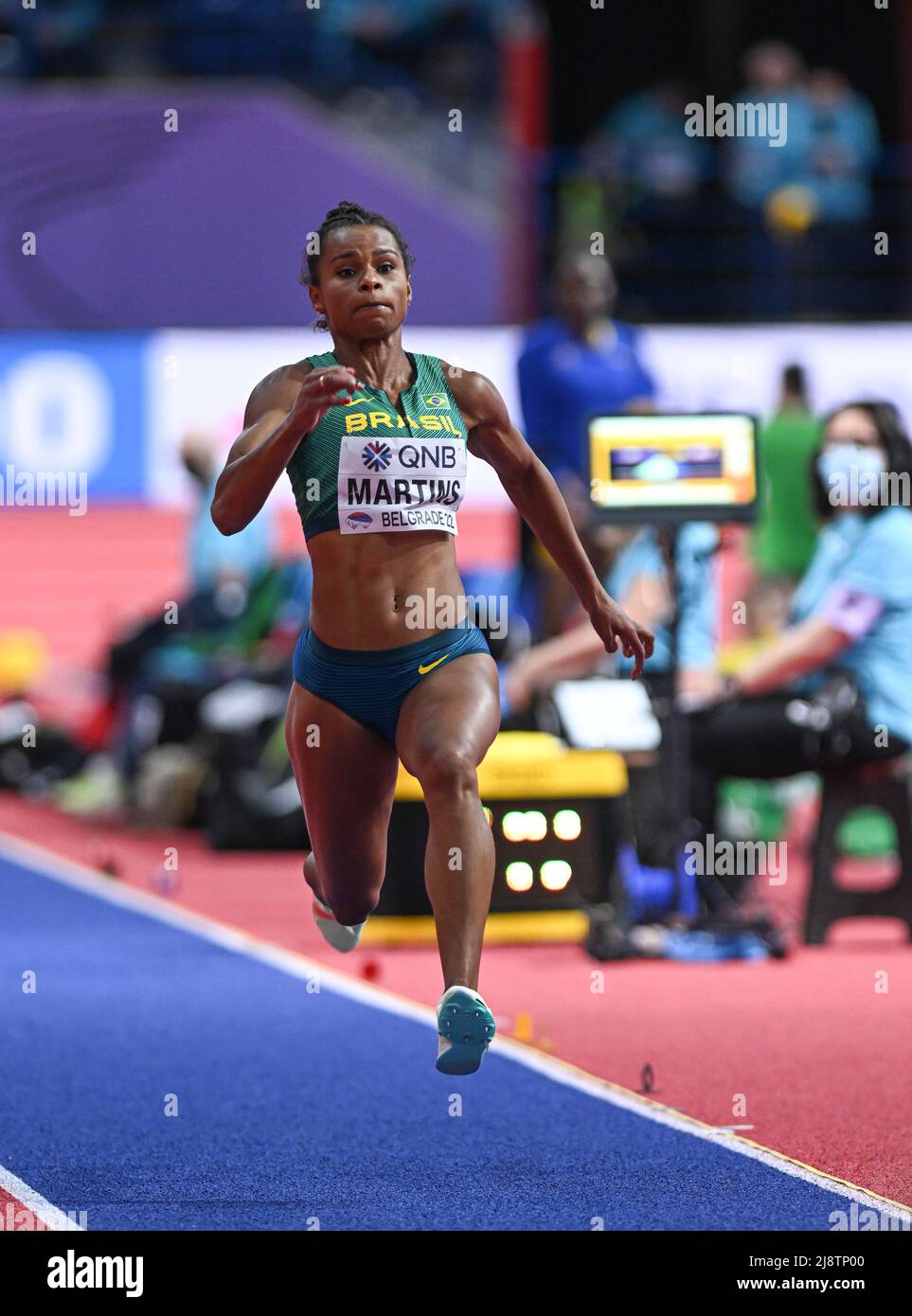 Eliane Martins participating in the Belgrade 2022 World Indoor ...