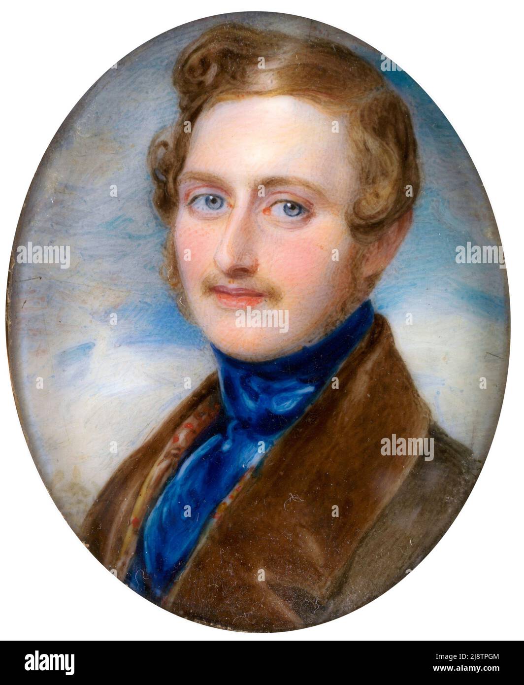 Prince Albert (1819-1861) by William Charles Ross (1794-1860), watercolour on ivory, 1840 Stock Photo