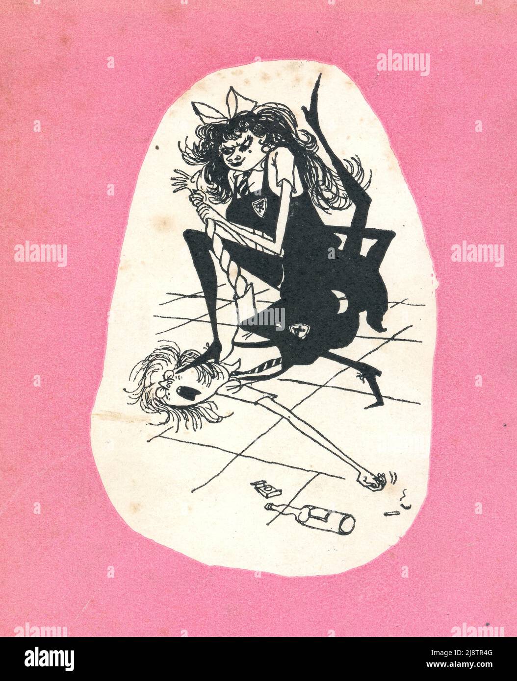 Reverse of a copy of the illustrated dustjacket of the book 