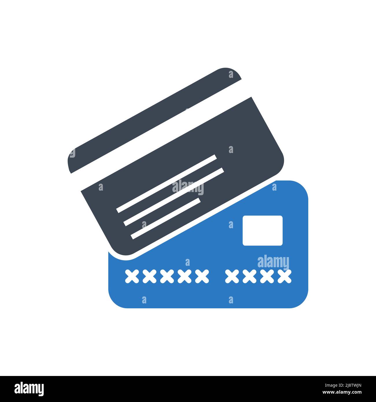 Credit card related vector glyph icon. Credit card sign. Isolated on white background. Editable vector illustration Stock Vector