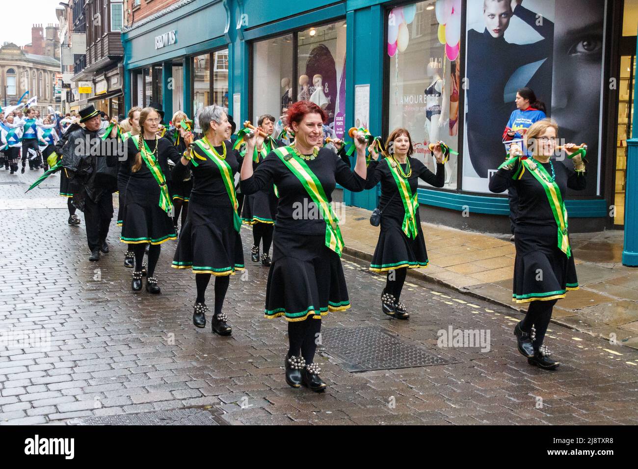 A day of dance in York with various Morris dance teams Stock Photo