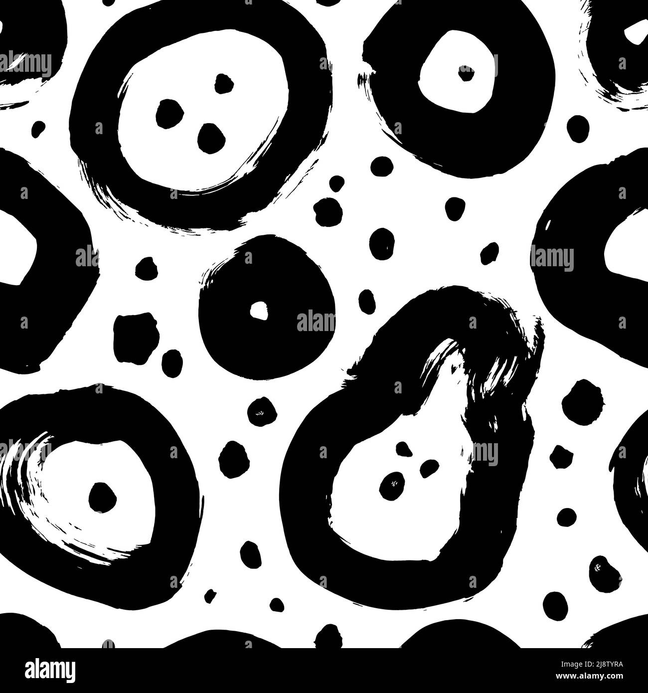 Sketchy bold and tiny circles seamless pattern Stock Vector Image & Art ...