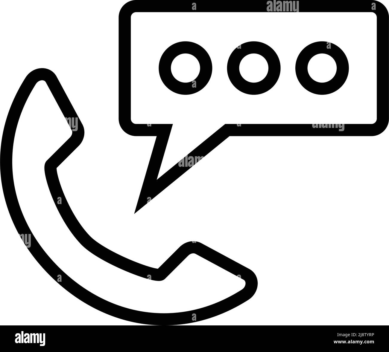 Phone and message icon vector. Editable vector. Stock Vector