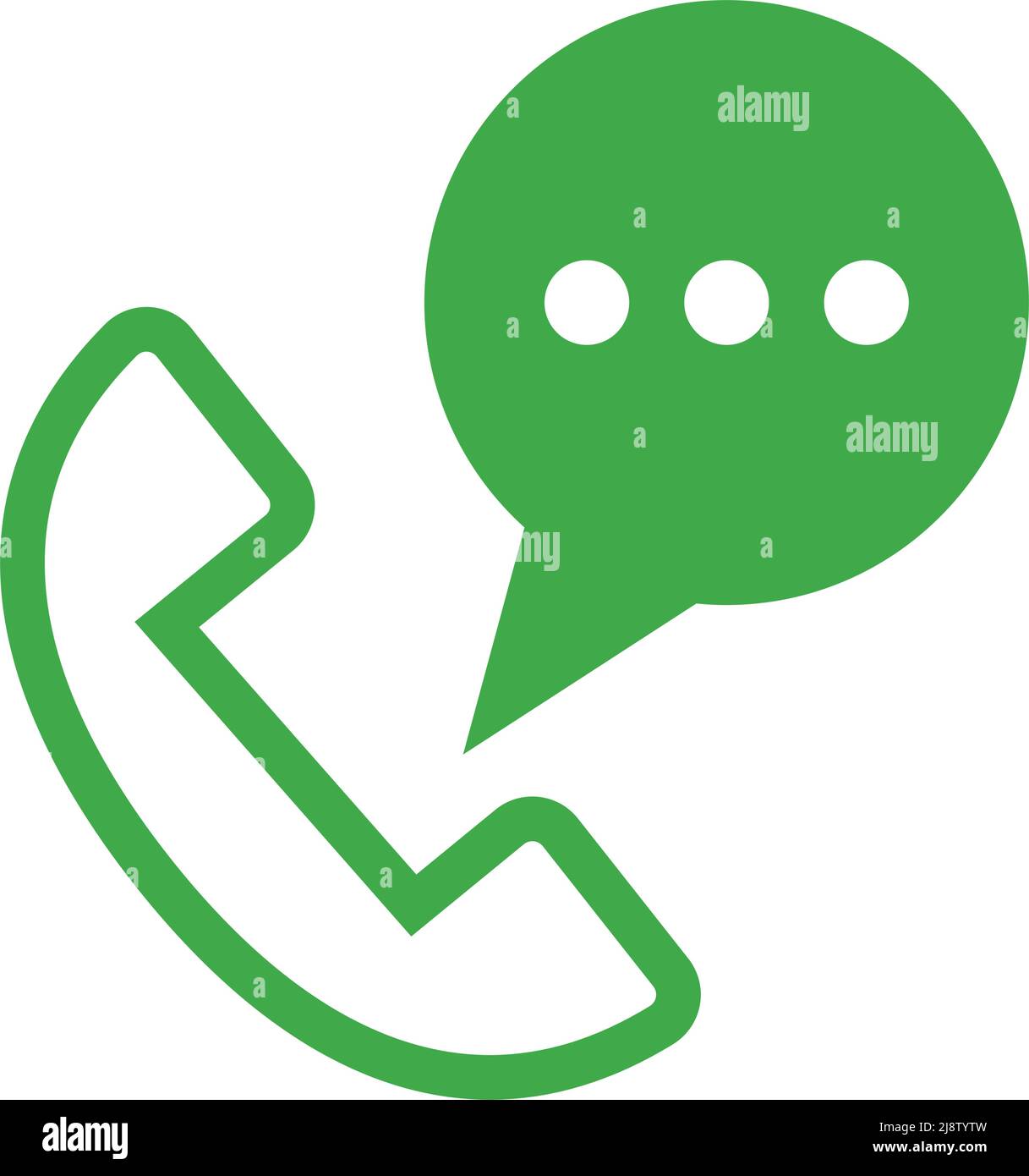 Phone icon and message icon. Editable vector. Stock Vector