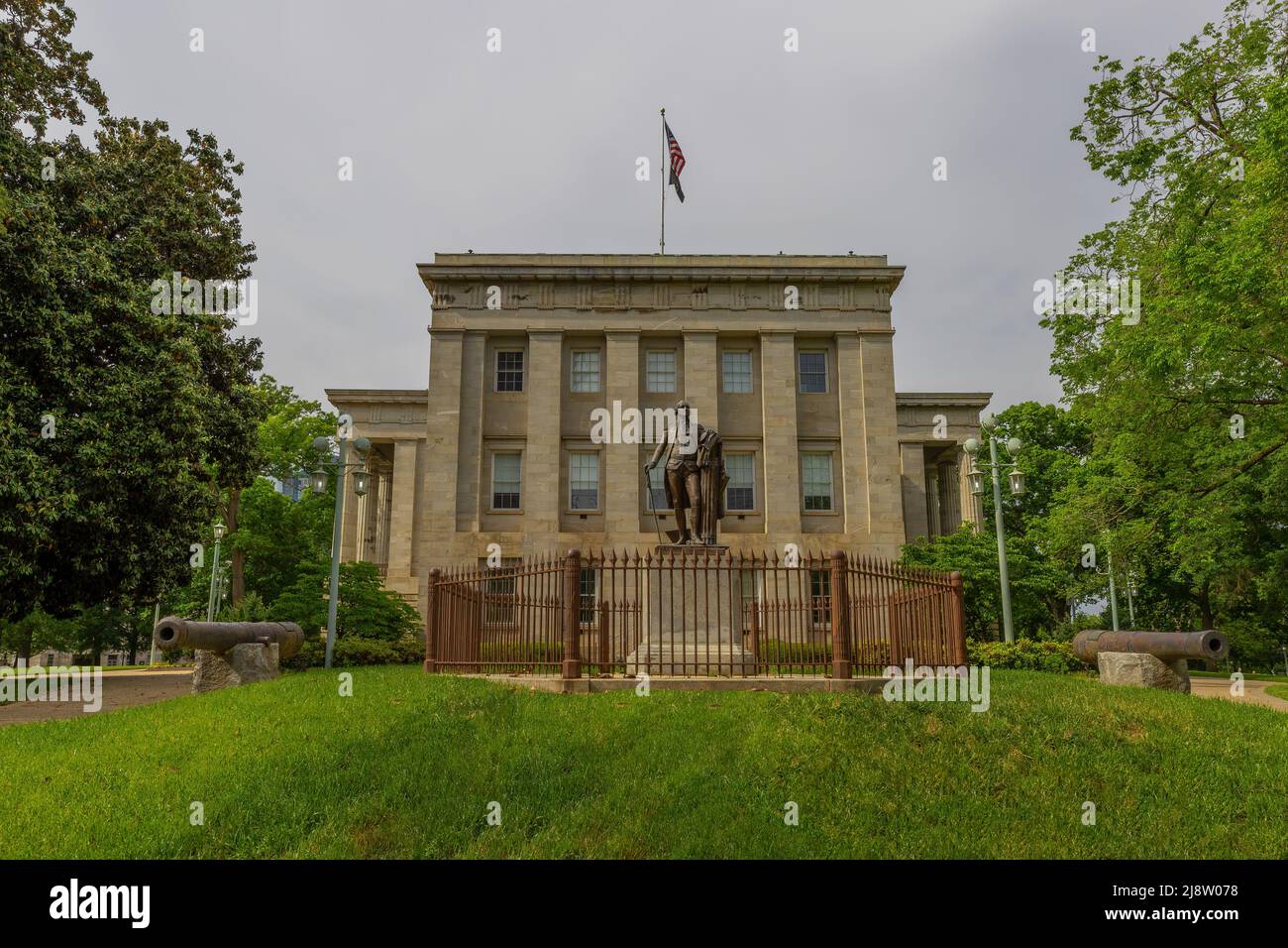 Raleigh, North Carolina, USA May 1, 2022 State Capital of North Carolina, where the statue of
