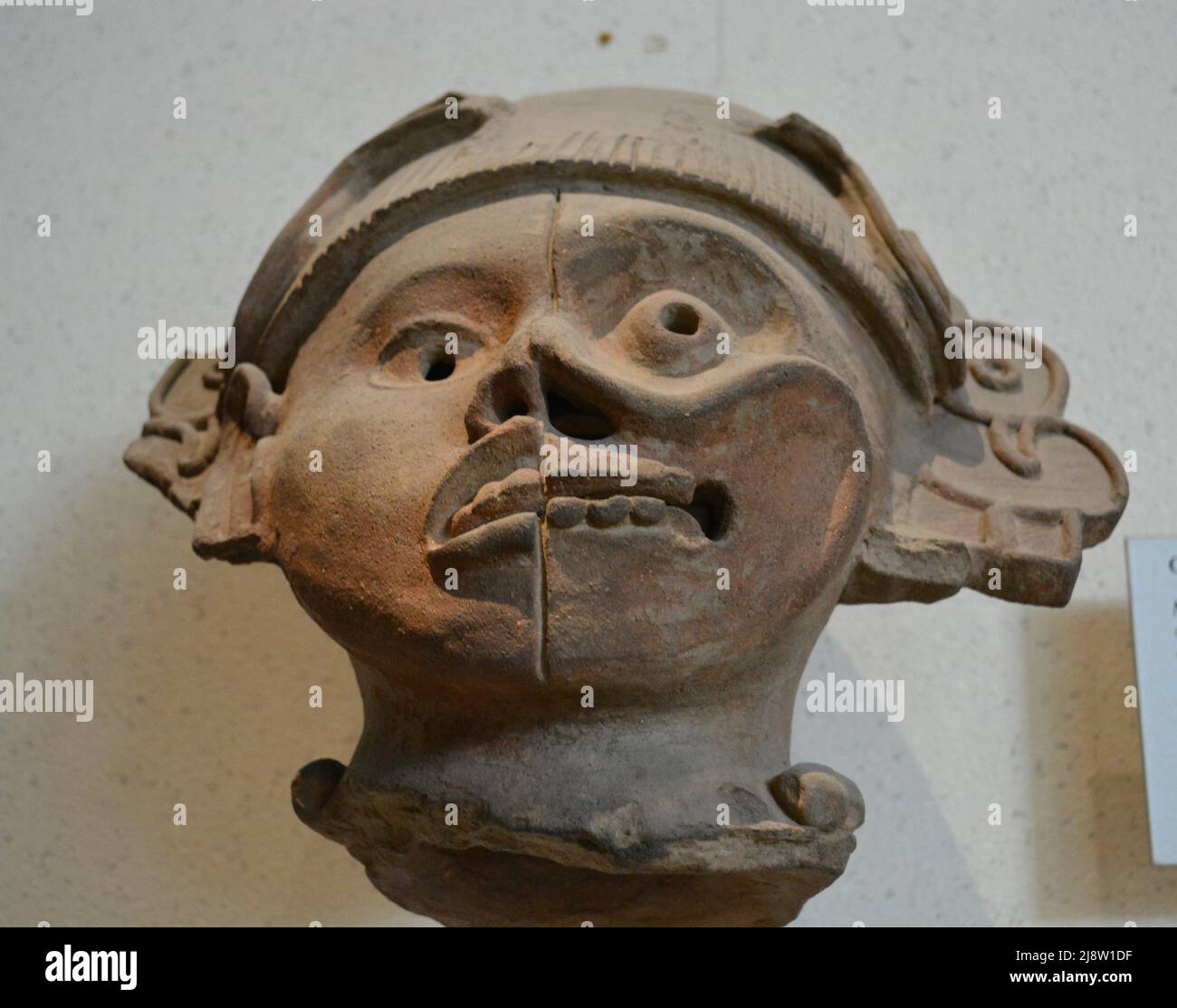 Precolumbian Masks. Representation of duality, Life and Death, Soyaltepec, Oaxaca Stock Photo