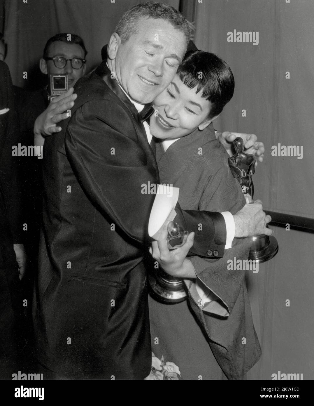 Red Buttons, Miyoshi Umeki, 30th Academy Awards - 1958. File Reference # 34145-815THA Stock Photo