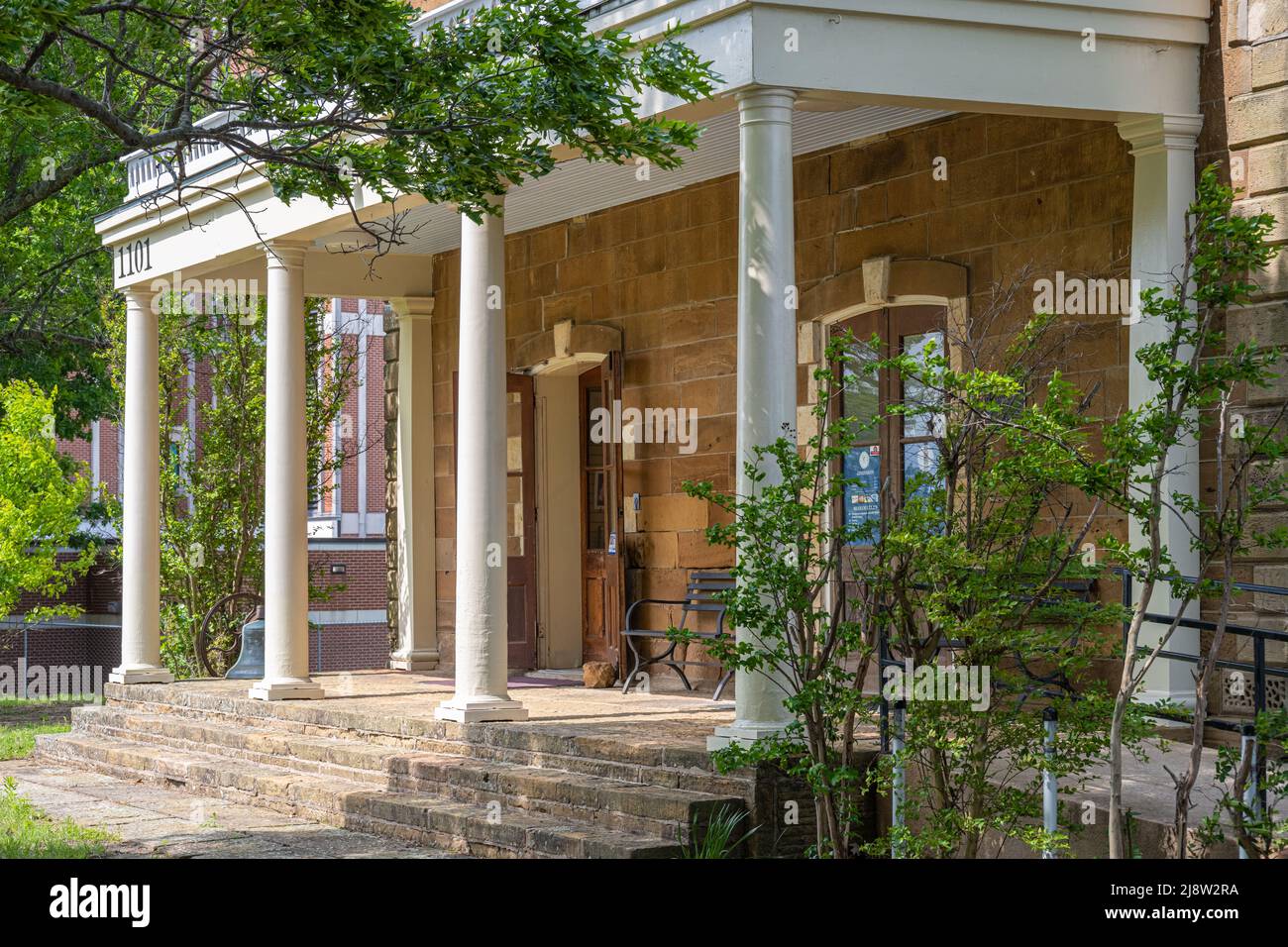 The Five Civilized Tribes Museum in Muskogee, Oklahoma is housed in the historic Union Indian Agency building. (USA) Stock Photo