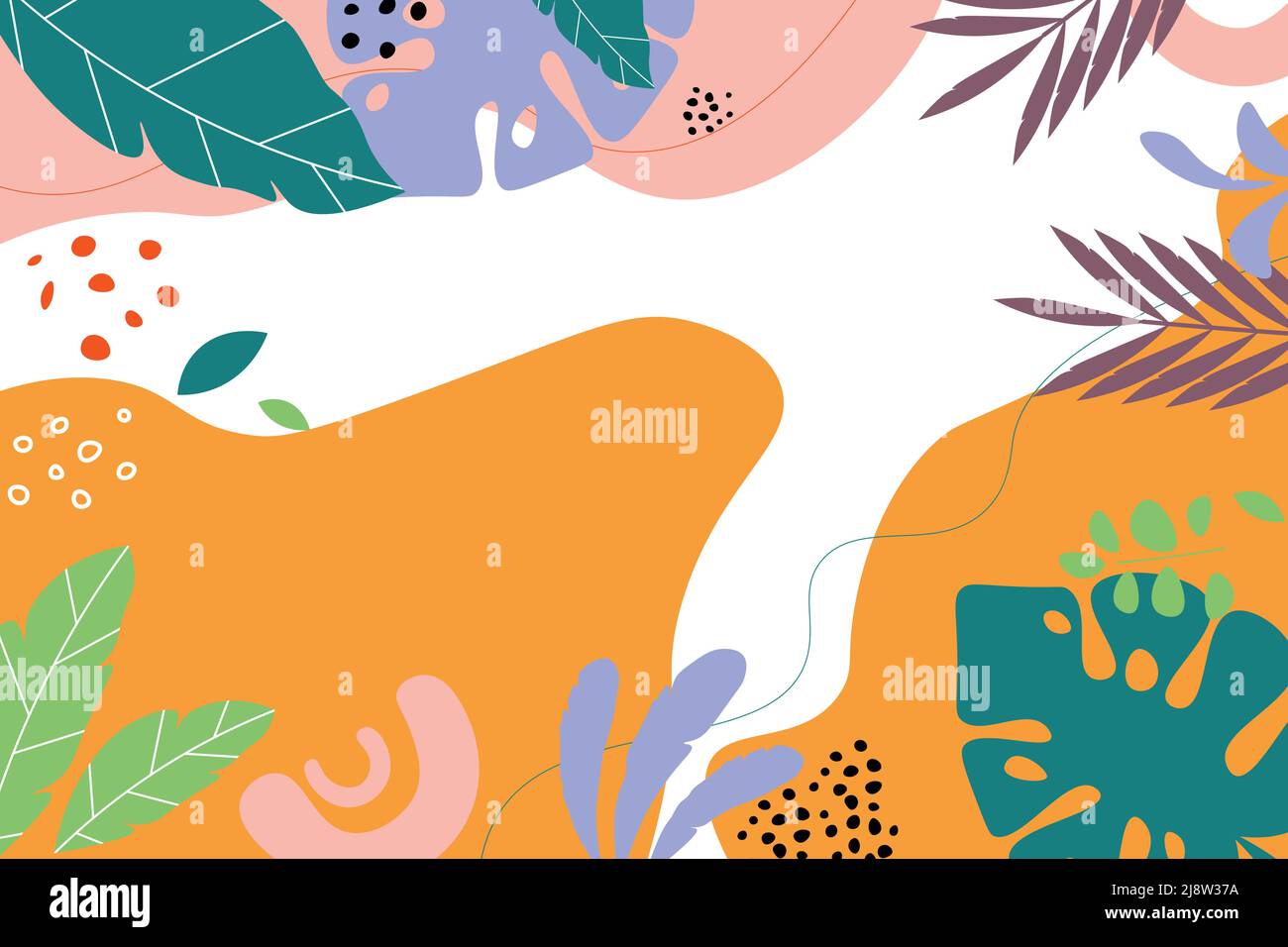 Abstract hand drawn floral summer background. Vector illustration Stock Vector Image & Art Alamy