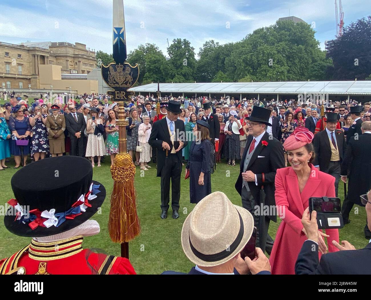 Kate Middleton, the Duchess of Cambridge, attending a Garden Party at Buckingham Palace in London. Photo date: Wednesday, May 18, 2022. Photo: Richard Gray/Alamy Live News Stock Photo