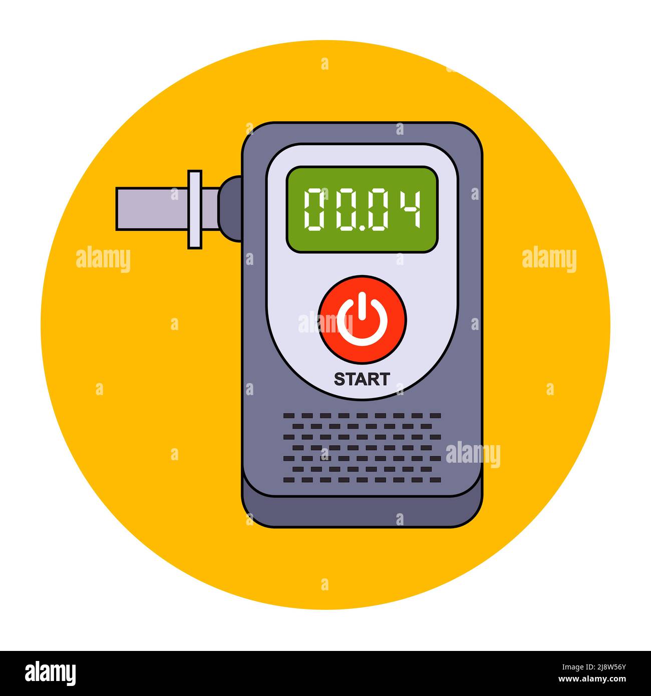 breathalyzer, breath alcohol tester analyzer, device for estimating blood  alcohol content 5519421 Vector Art at Vecteezy