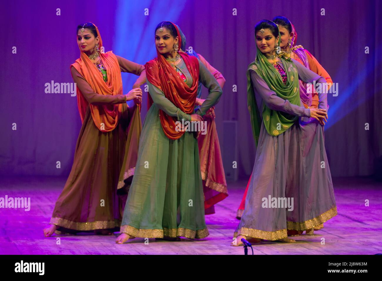 Indian choreographic ensemble "Kadamb" performs the Indian dance Kathak