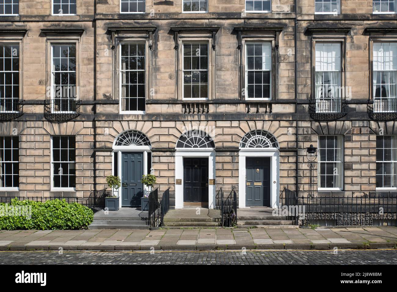 Facade of residential properties on Heriot Row in Edinburgh