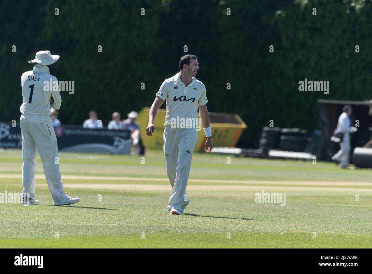 Australian bowler Dan Worrall playing cricket for Surrey against Kent Stock Photo