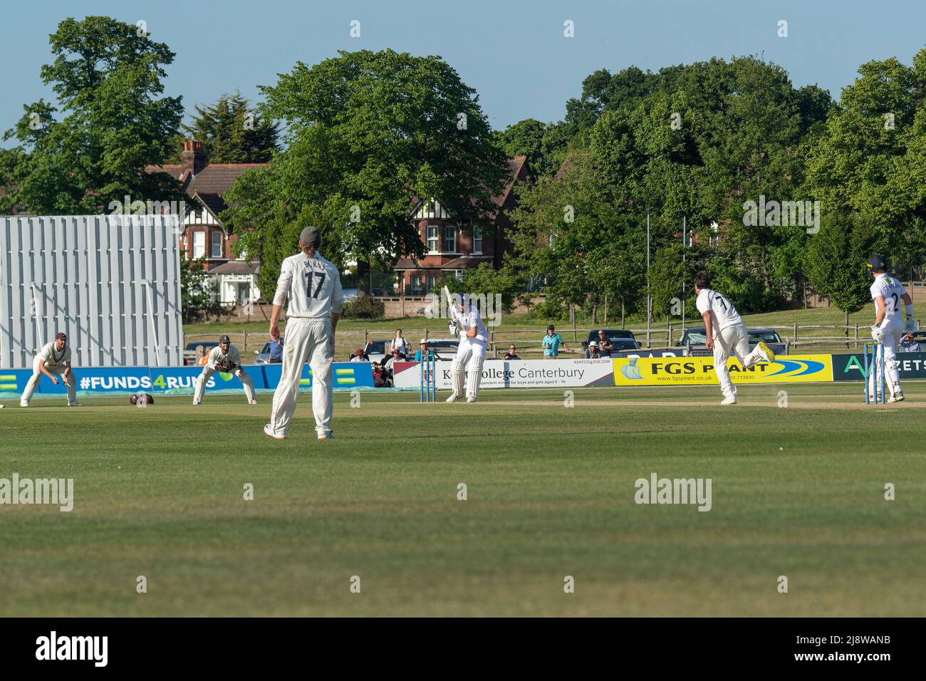 Kent versus Surrey Cricket Match at Beckenham Stock Photo