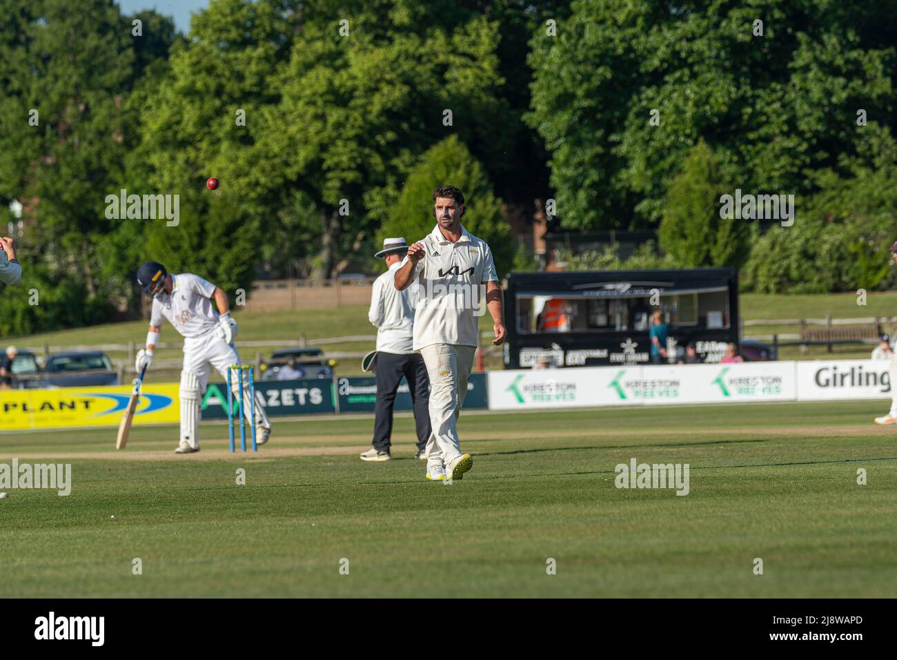 Colin De GrandHomme of New Zealand playing cricket for Surrey against Kent Stock Photo