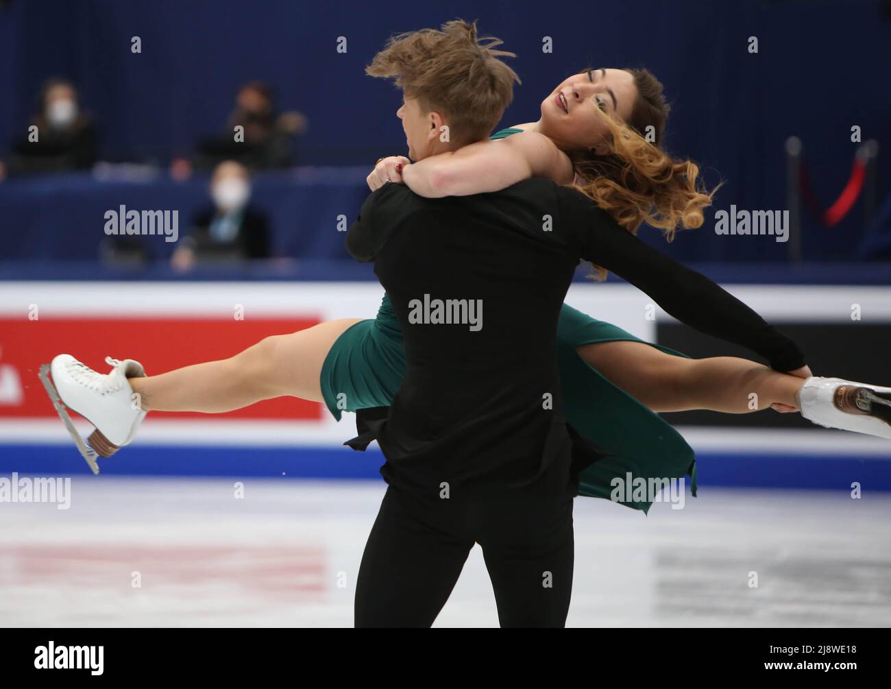 Allison Reed / Saulius Ambrulevičius of Lituanie during the ISU World ...