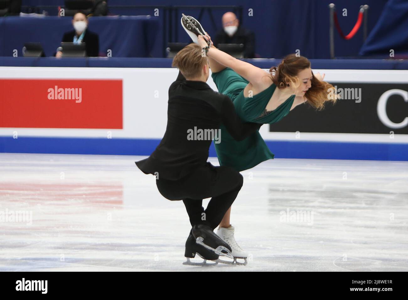 Allison Reed / Saulius Ambrulevičius of Lituanie during the ISU World ...