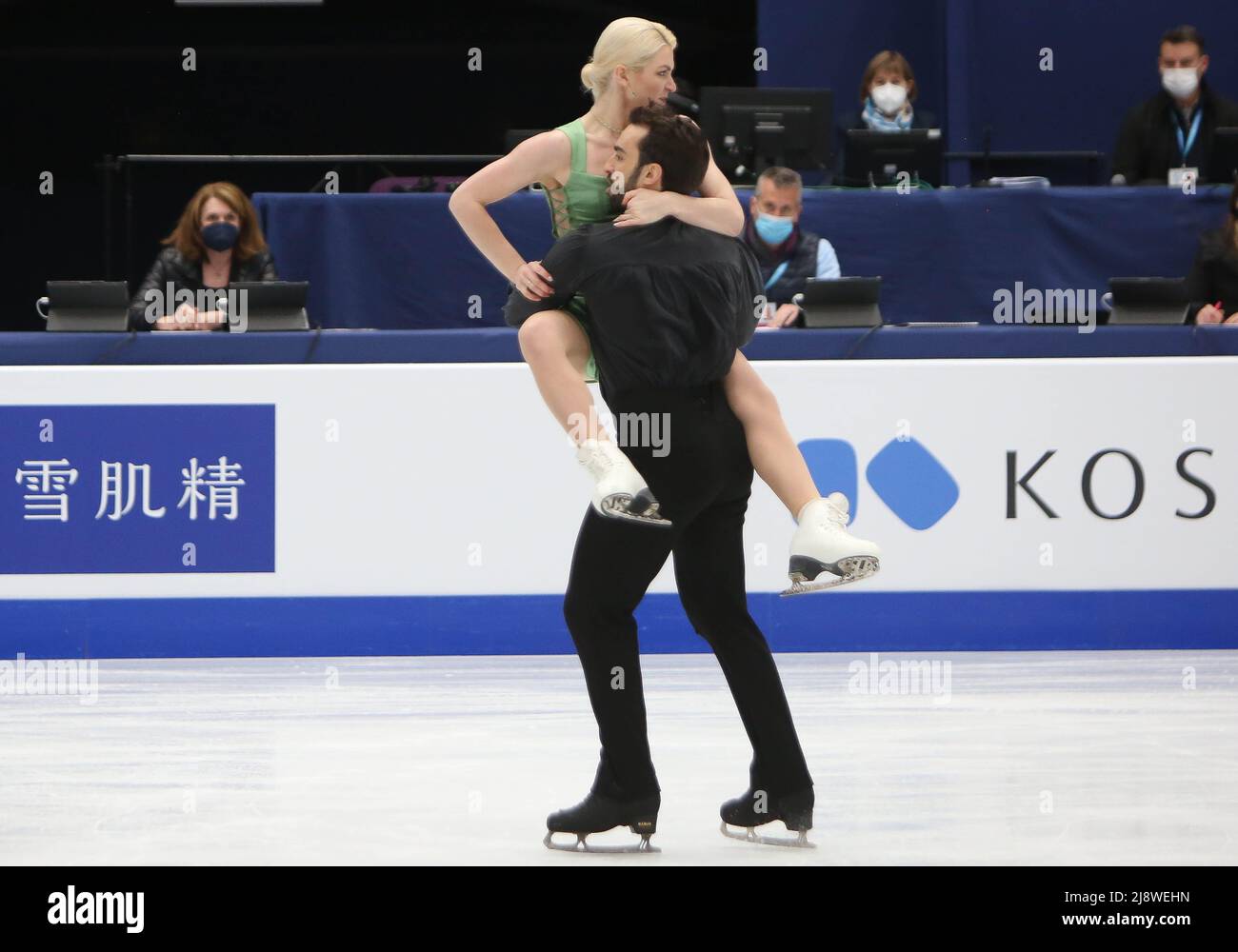 Olivia Smart / Adrià Díaz of Spain during the ISU World Figure Skating
