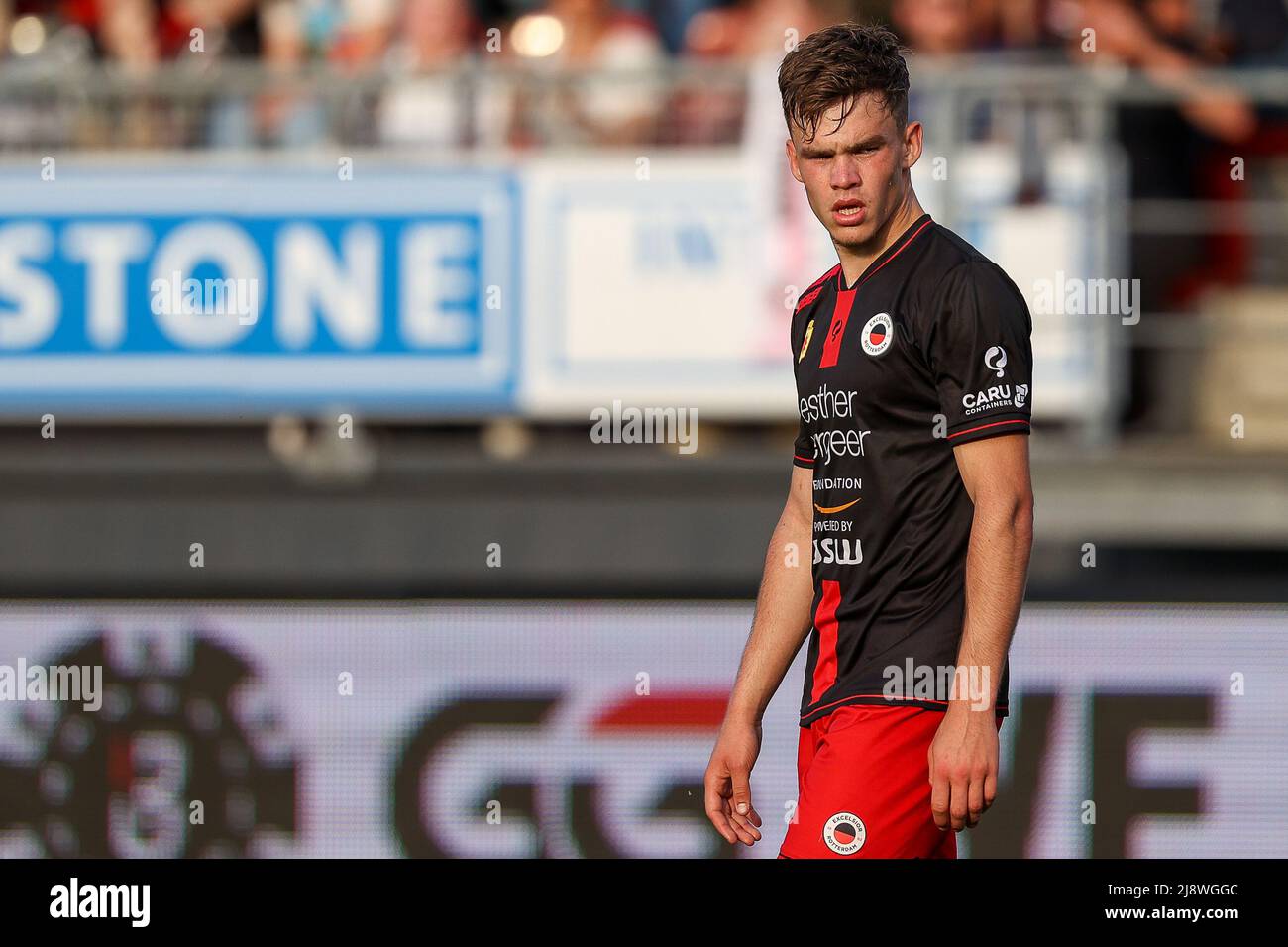 ROTTERDAM, NETHERLANDS - MAY 18: Thijs Dallinga of Excelsior during the Dutch Keukenkampioendivisie Playoffs Semi Final First Leg match between Excelsior Rotterdam and Heracles Almelo at the Van Donge & De Roo Stadion on May 18, 2022 in Rotterdam, Netherlands (Photo by Herman Dingler/Orange Pictures) Stock Photo