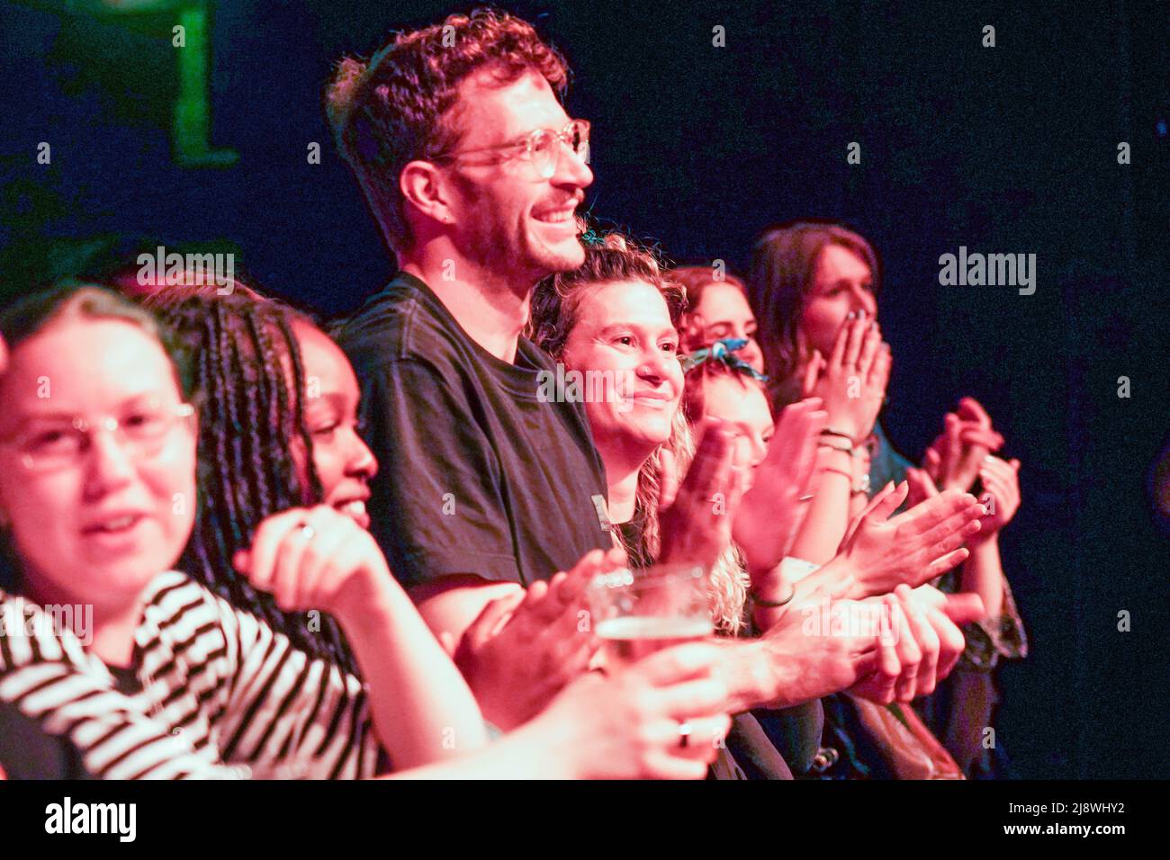 London, UK. Wednesday, 18 May, 2022. The front-row audience at the Kae Tempest gig at the Shepherds Bush O2 Empire in London. Photo: Richard Gray/Alamy Live News Stock Photo