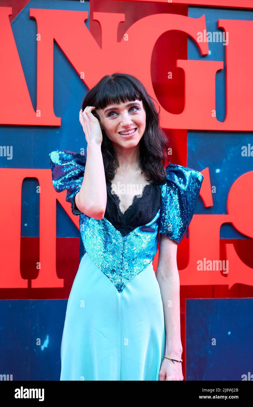 Madrid. Spain. 20220518,  Natalia Dyer attends ‘Stranger Things’ Season 4 Premiere at Callao Cinema on May 18, 2022 in Madrid, Spain Credit: MPG/Alamy Live News Stock Photo